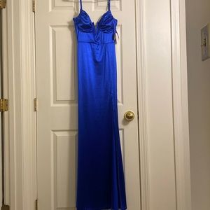Blue full-length formal dress